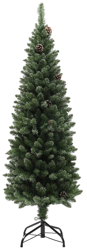 Árvore de Natal 150 cm Árvore de Natal Artificial com 395 Ramos e Suporte de Metal Árvore de Natal para Interior Verde