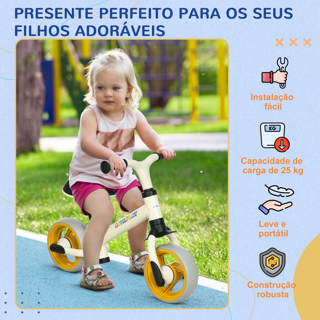 AIYAPLAY Bicicleta sem Pedais para Crianças de 18-48 Meses Bicicleta d