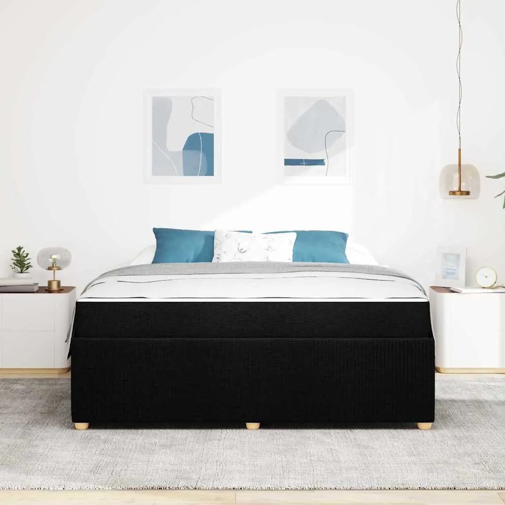 Estrutura da Cama Outros Preto 180 x 200 cm tecido