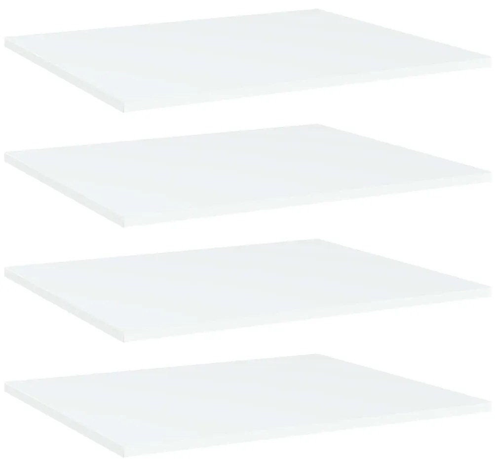 vidaXL Prateleiras para estante 4 pcs derivados de madeira branco