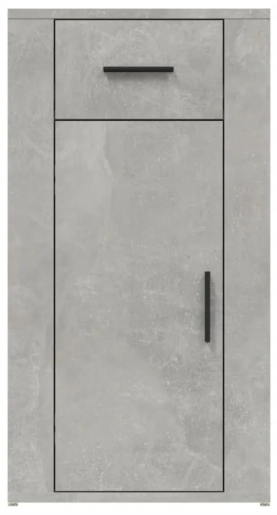 Armário secretária 40x49x75 cm derivados madeira cinza cimento
