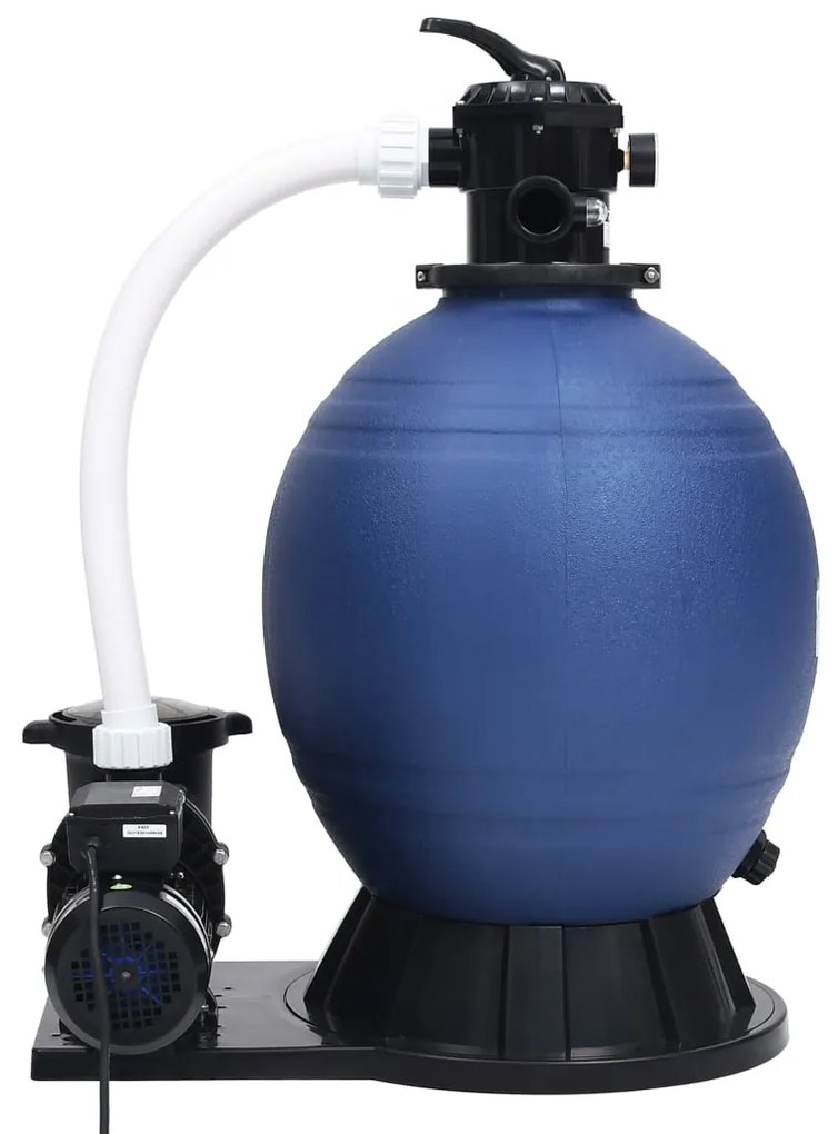 Filtro de areia válvula 7 posições e bomba 1000 W azul e preto