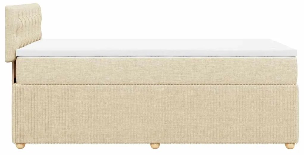 Cama com molas/colchão 80x200 cm tecido cor crème