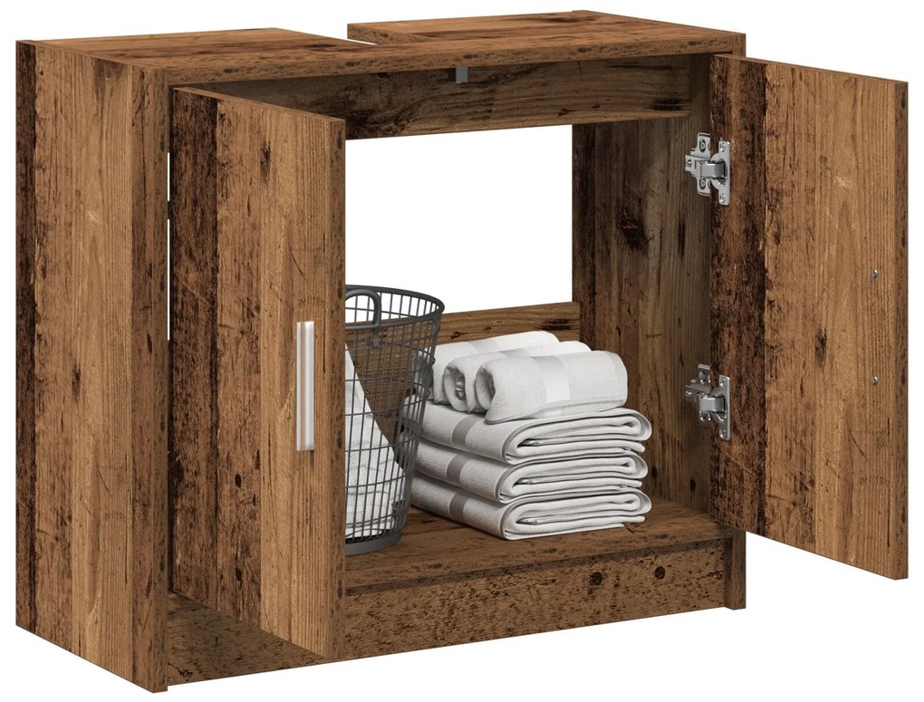 Gabinete de Pia Madeira Velha 63x29x55 cm Madeira Maciça