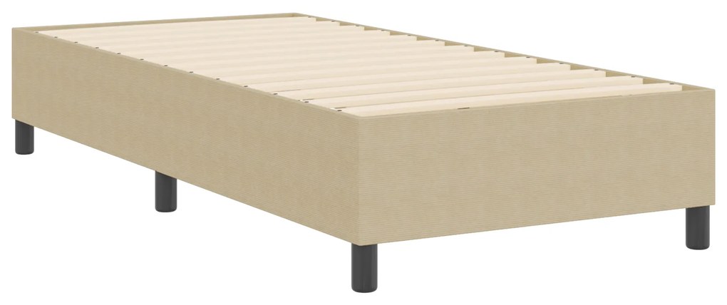 Cama Box Spring Verde Claro Cinza 80x200 cm Tecido De Cordão
