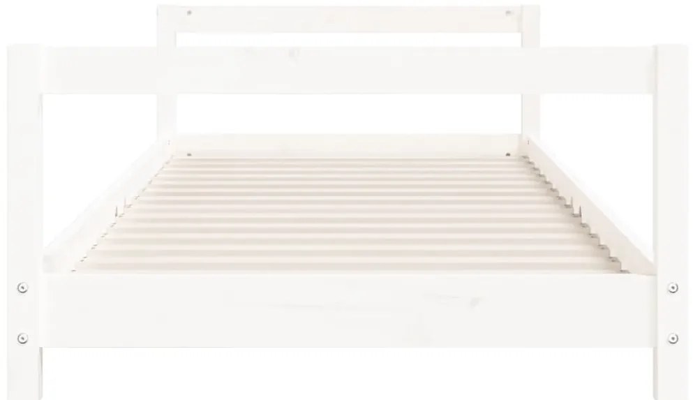 Estrutura de cama infantil 80x160 cm pinho maciço branco