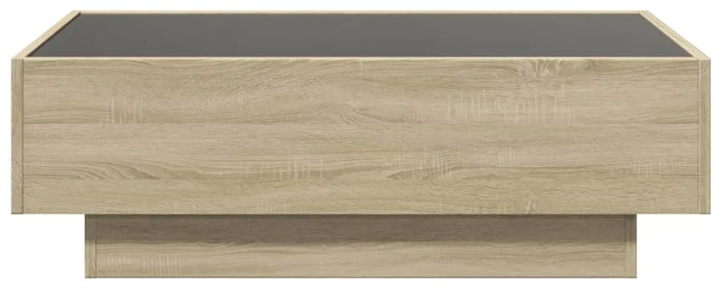Mesa de centro c/ LEDs 90x50x30 cm derivados de madeira