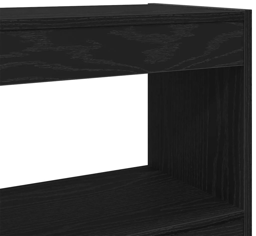 Armário de Livros/Divisor de Ambiente Carvalho Preto 100x30x103cm Made