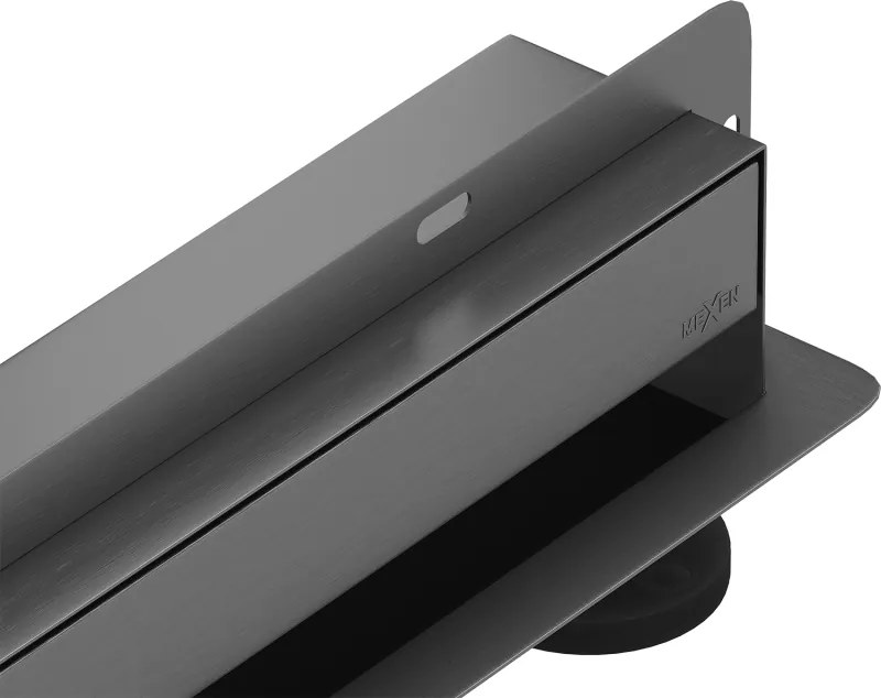 Mexen Flat Wall ralo linear de parede 2 em 1 80 cm, cinza gun escovado - 1E30080