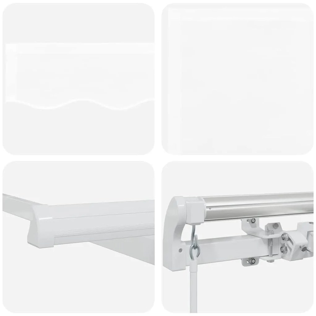 Toldo Retrátil Manual Branco 400x300 cm