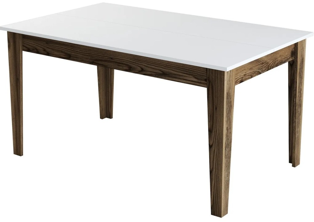 Mesa de Jantar Milan500 – Nogueira e Branco – 145x75x88 cm