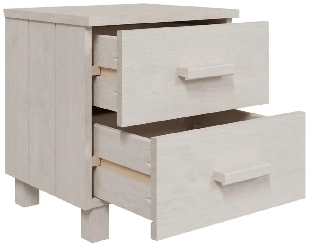 Mesa de cabeceira HAMAR 40x35x44,5 cm pinho maciço branco