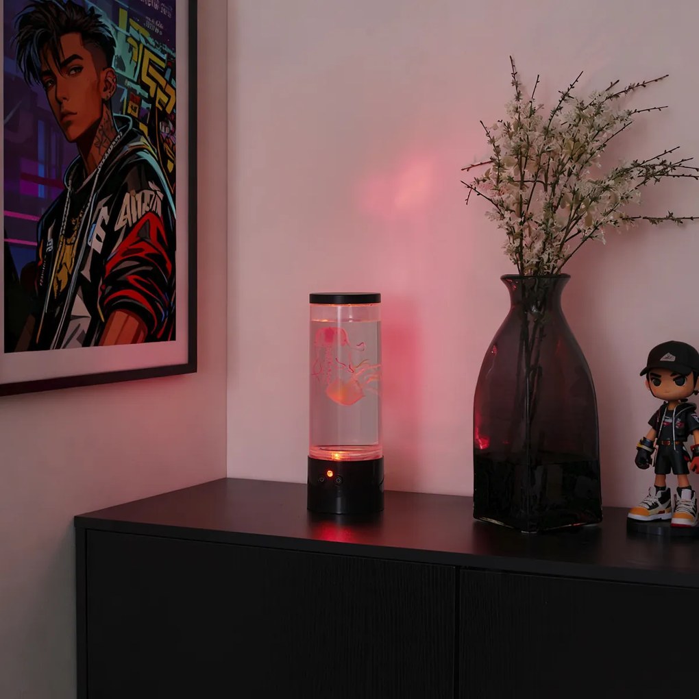 Tubo de Bolhas Preto 30cm incl. LED RGB - Dweller