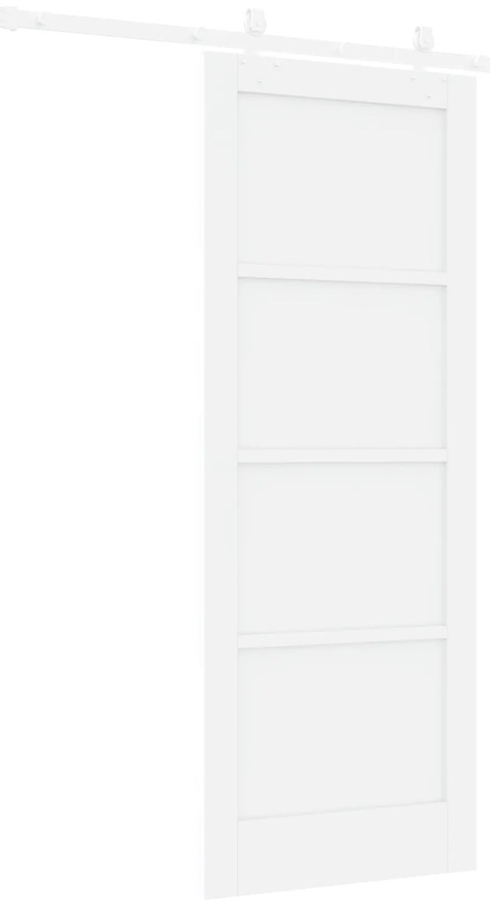 Porta Deslizante vidaXL com Conjunto de Ferragens Brancas 78x202 cm Ma
