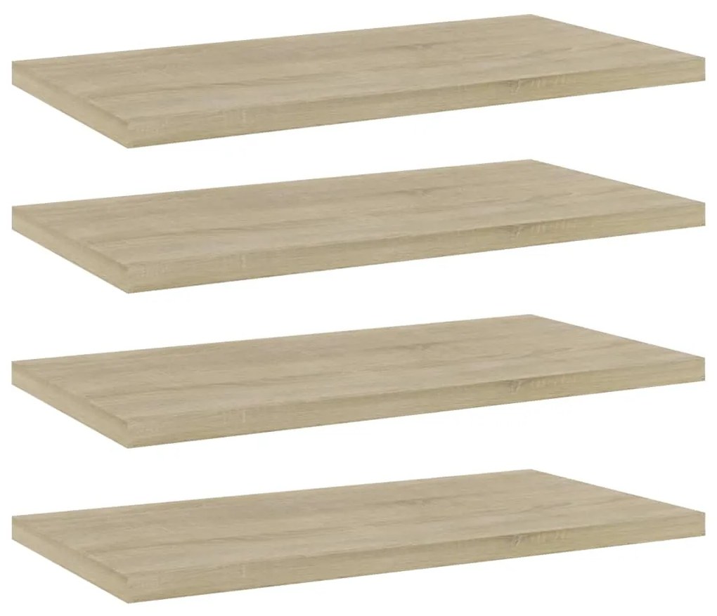 Prateleiras estante 4pcs 40x20x1,5cm contraplacado cor carvalho