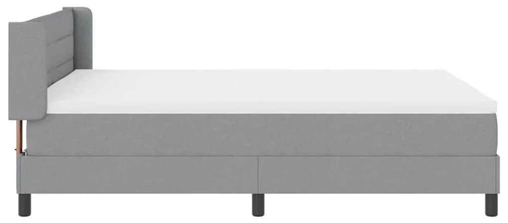 Cama Box com Colchão – Cinza Claro, 160 x 200 cm – Tecido