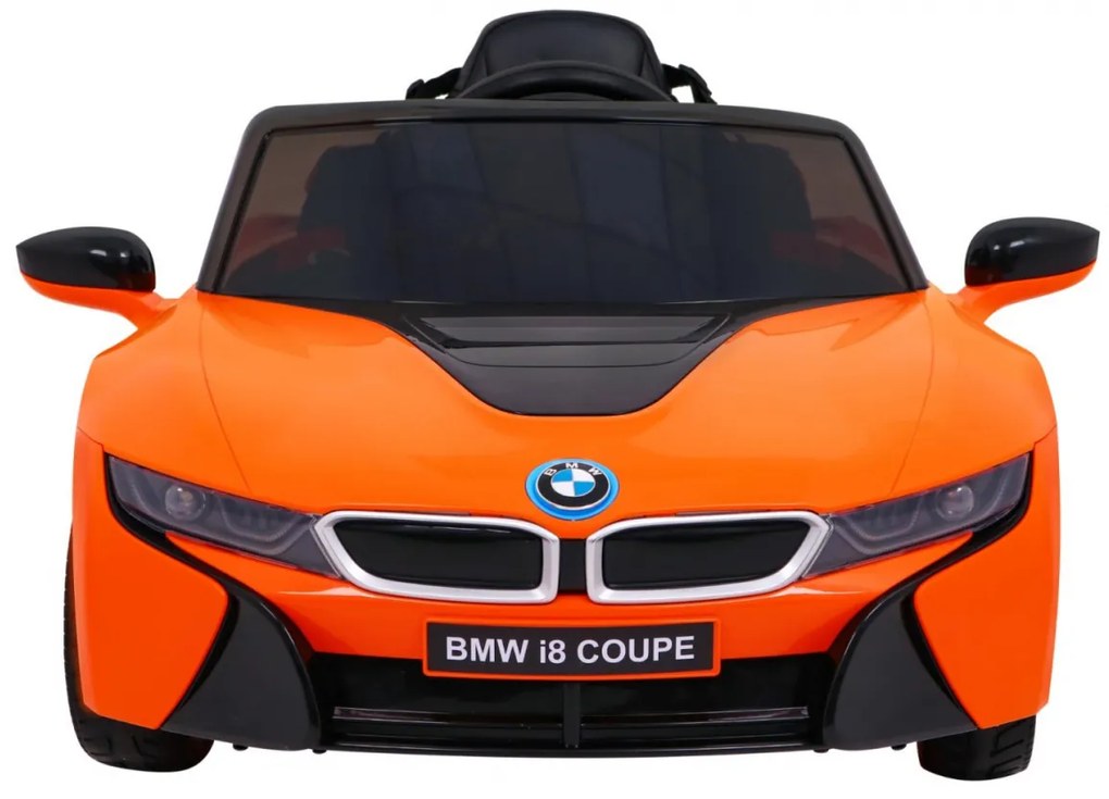 Carro elétrico para Crianças 12V BMW I8 LIFT Rodas de EVA, Assento de couro Laranja