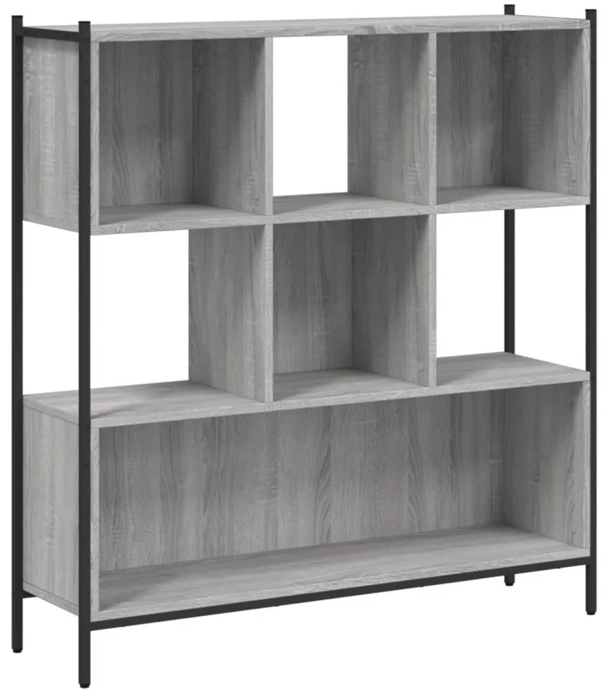 Estante 102x28x172 cm derivados de madeira cinzento sonoma