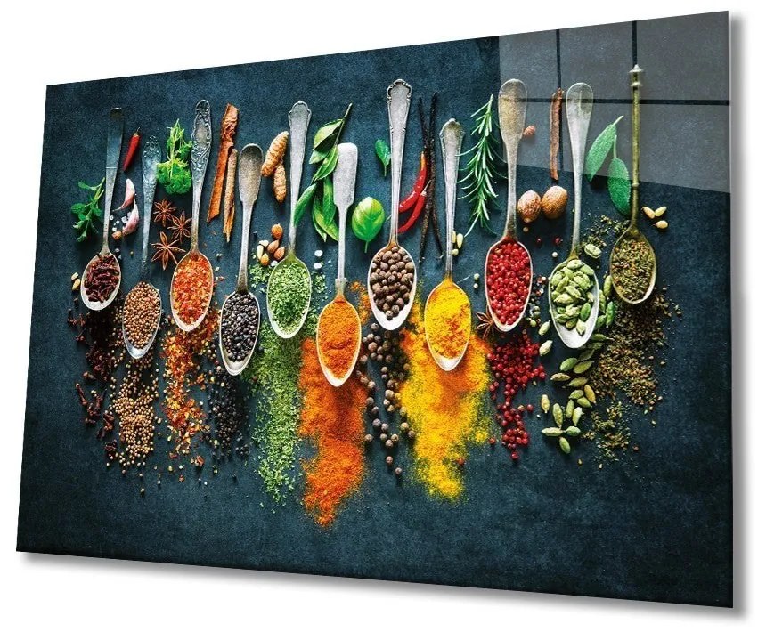 Pintura Decorativa em Vidro Temperado 0464 – Multicolor – 46 x 72 cm