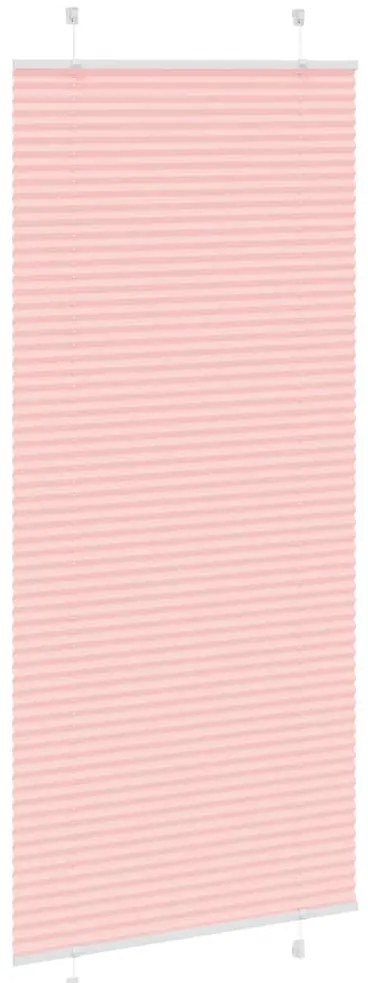 Rosa Plissada Cega 90x200 cm Largura Tecido 89,4 cm Poliéster