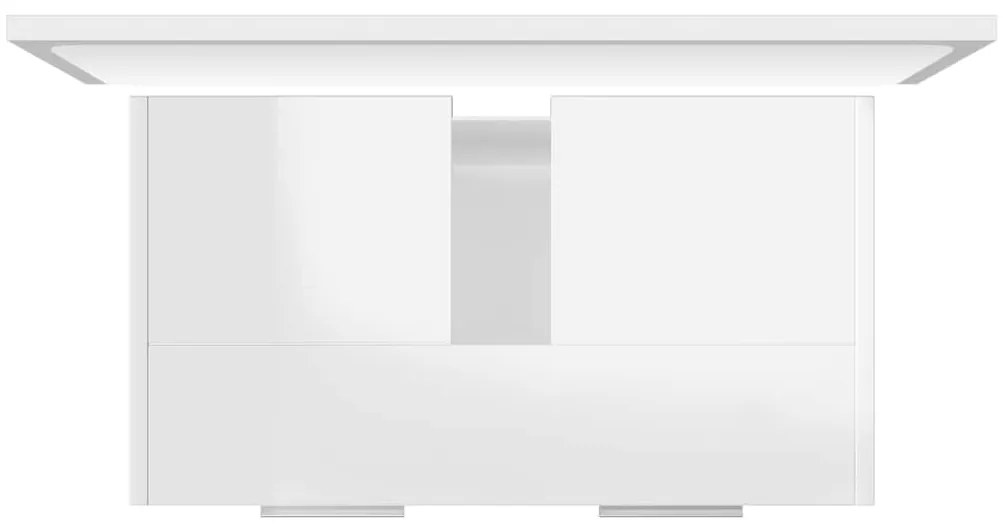 Conj. móveis casa de banho derivados madeira branco brilhante