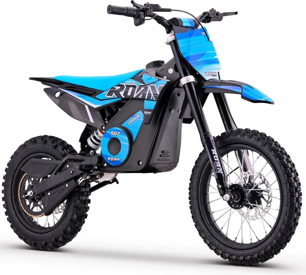 Mini moto elétrica para crianças velocidade até 50 km/h C/Limitador 907 2000W 48V 13Ah Litio Azul