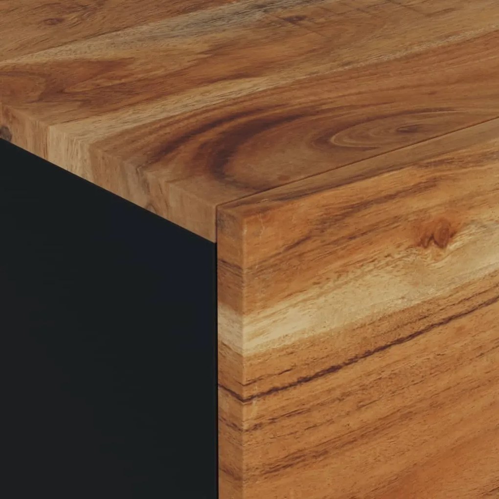 Mesa de centro 80x50x40 madeira de acácia maciça/deriv. madeira