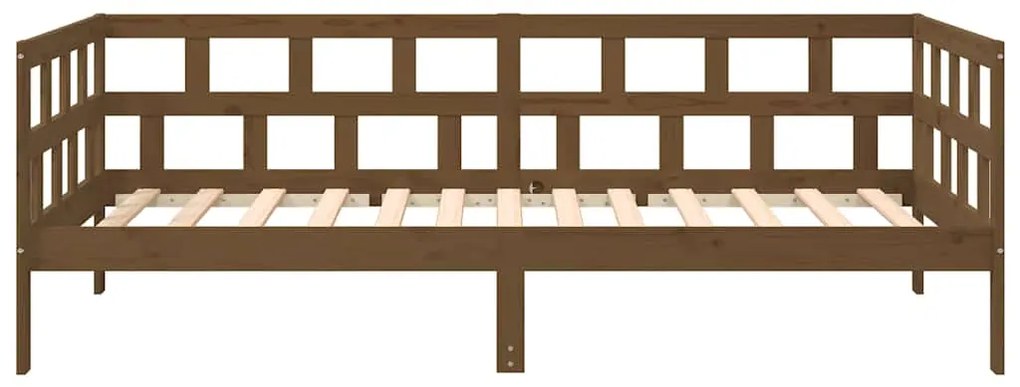 Sofá-cama 80x200 cm madeira de pinho maciça castanho-mel