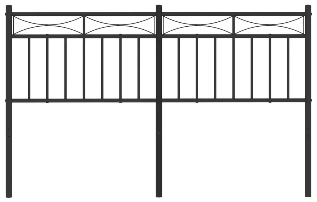 Cabeceira de cama 140 cm metal preto