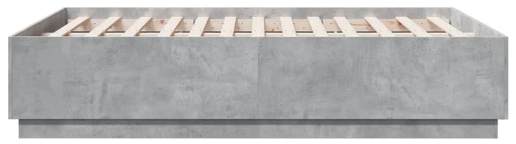Estrutura de cama 120x190 cm derivados de madeira cinza cimento