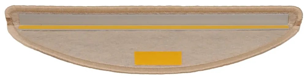 Tapetes escada adesivos aspeto sisal 30pcs 56x17x3cm bege-claro