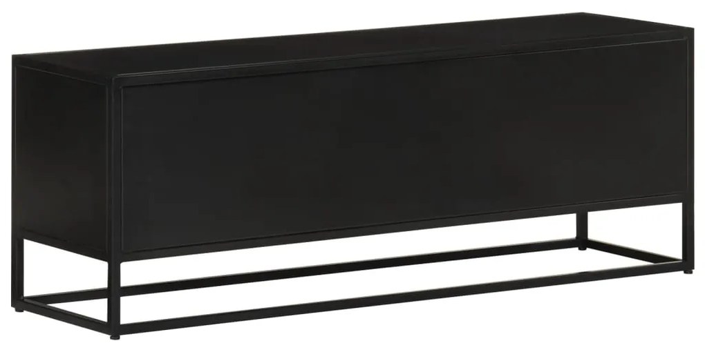 Móvel de TV 110x30x40 cm madeira de mangueira maciça e ferro