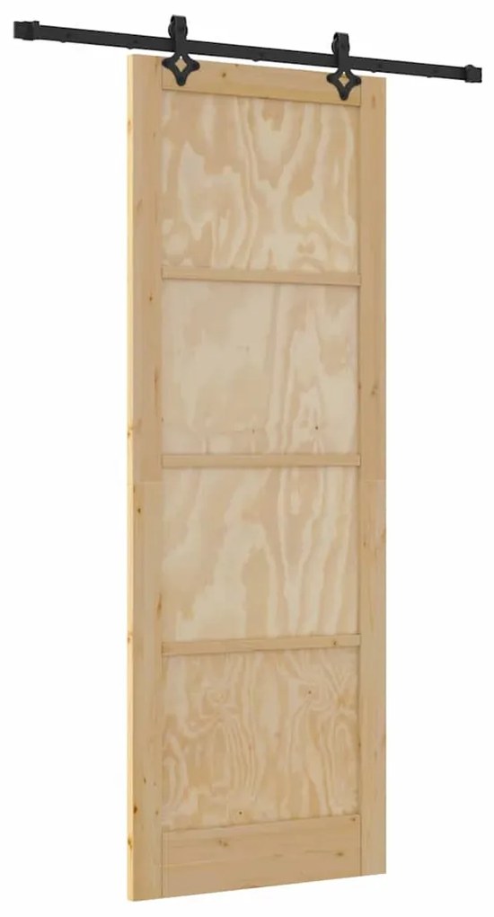 Porta Deslizante com Conjunto de Hardware 'ORKDAL'Madeira Sólida de Pi