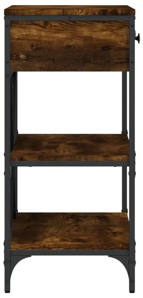 Mesa consola 75x34,5x75 cm derivados de madeira carvalho fumado