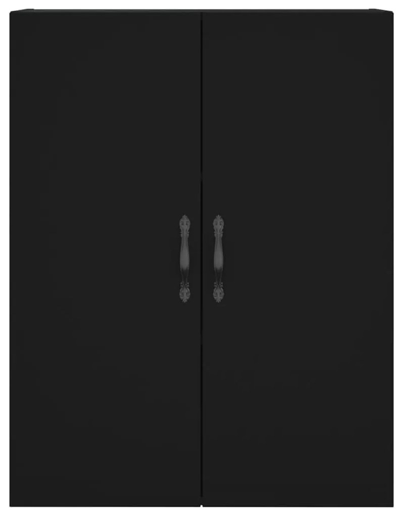 Armário alto 69,5x34x180 cm derivados de madeira preto