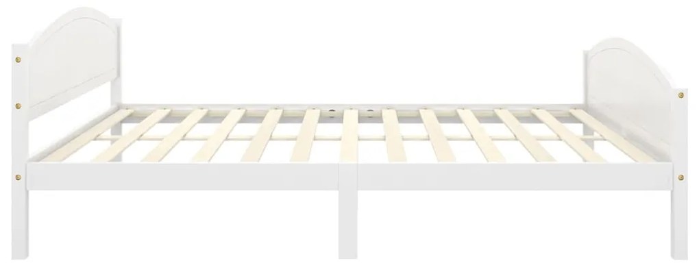 Estrutura de cama 160x200 cm pinho maciço branco