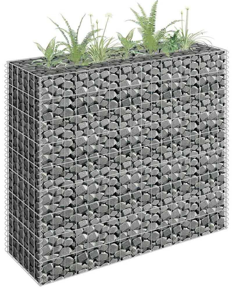 Canteiro elevado/cesto gabião 90x30x90 cm aço galvanizado