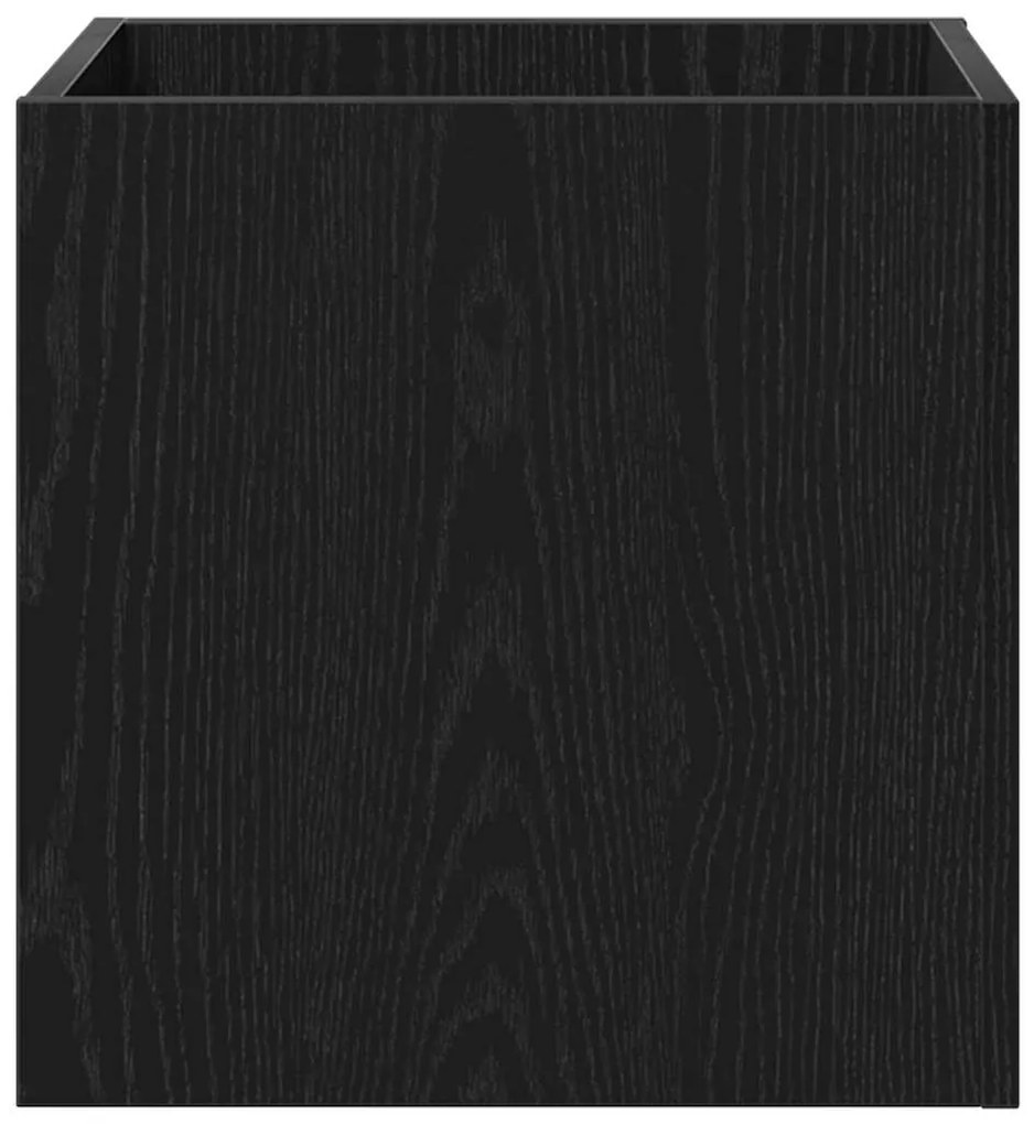 Caixa de Plantas vidaXL Carvalho Preto 40x40x40 cm Madeira Engenharia