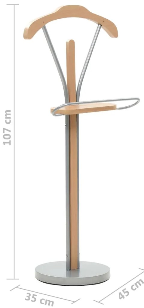 Cabide de pé 45x35x107 cm natural