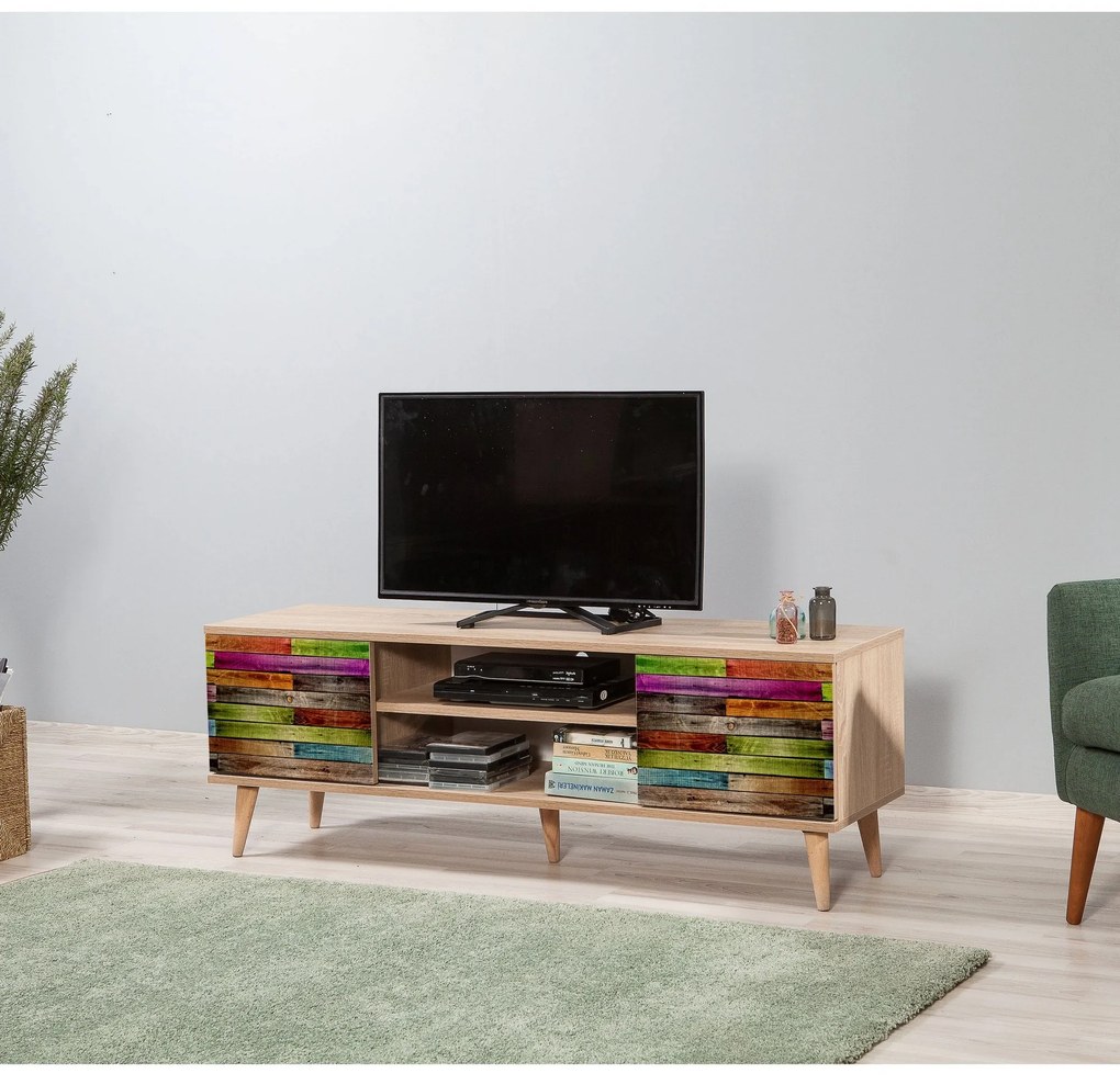 Móvel TV Truva – Carvalho Sonoma – 140x50x40 cm