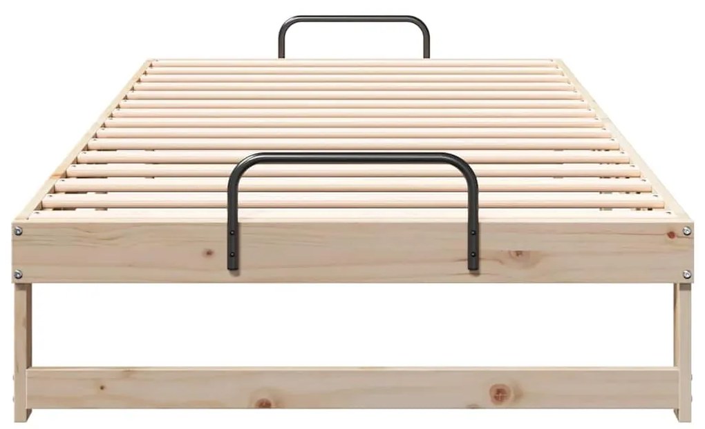 Estrutura de Cama com Alças Castanho 100 x 200 cm
