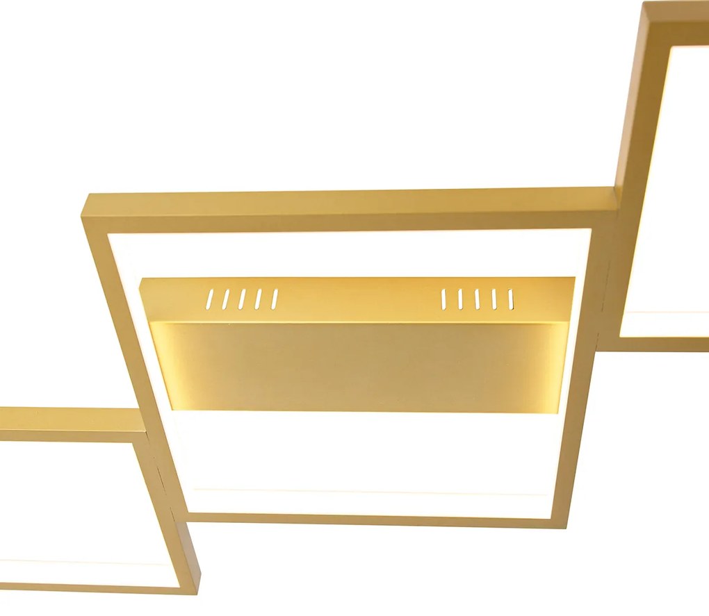 Candeeiro de teto dourado com LED 3 etapas de dimmer 5 luzes - Lejo Design