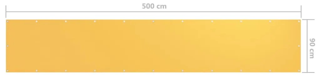 Tela de varanda 95x500 cm tecido Oxford amarelo