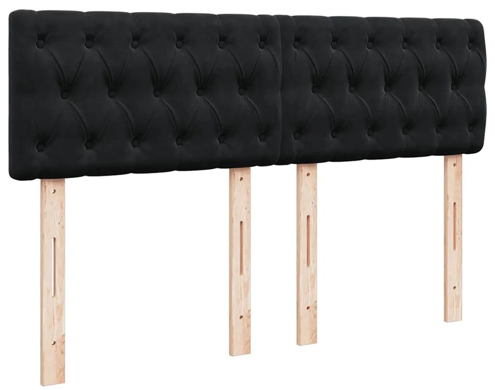 Cama com molas/colchão 160x200 cm veludo preto
