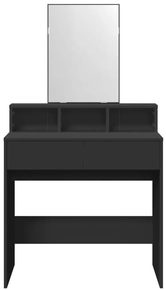 Toucador com espelho 80x41x144,5 cm preto