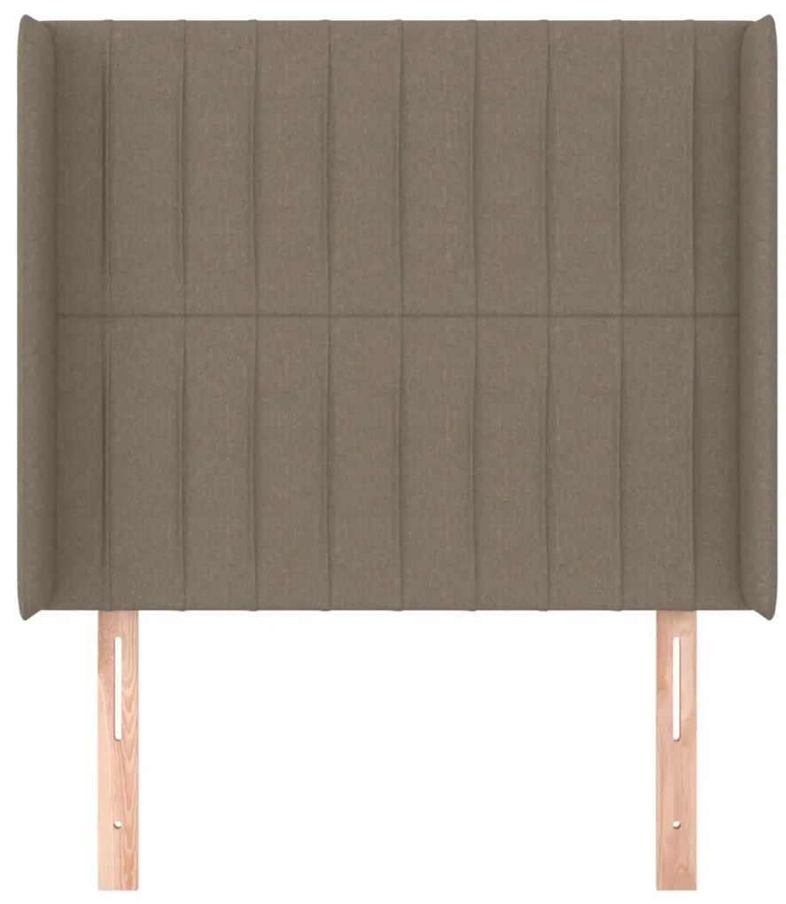 Cabeceira cama abas tecido 103x16x118/128 cm cinza-acastanhado