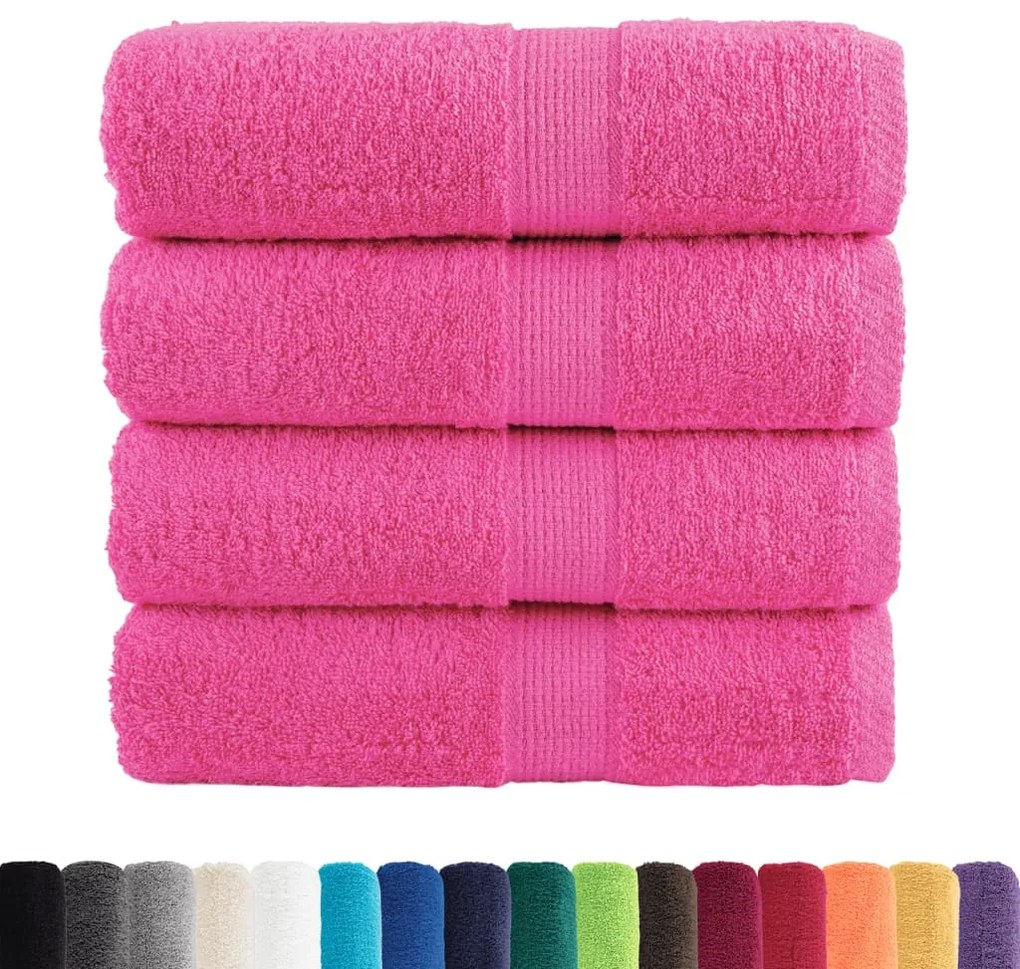 Toalhas de bidé premium SOLUND 4 pcs 30x50 cm 600 gsm rosa