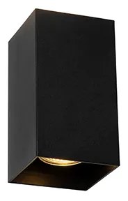 Candeeiro de parede quadrado design preto - Sabbir