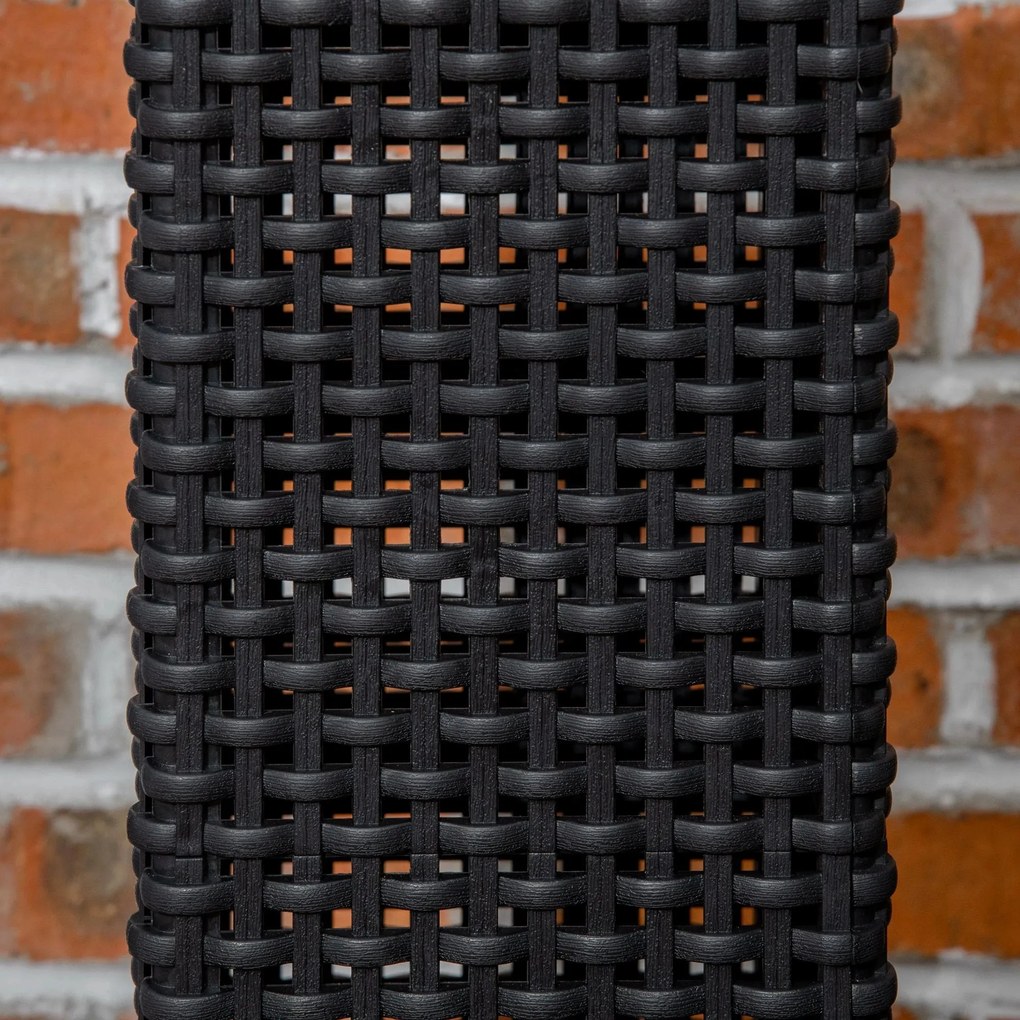 Candeeiro Solar de Jardim – 15,5x15,5x47 cm – Preto – Luz LED Quente c