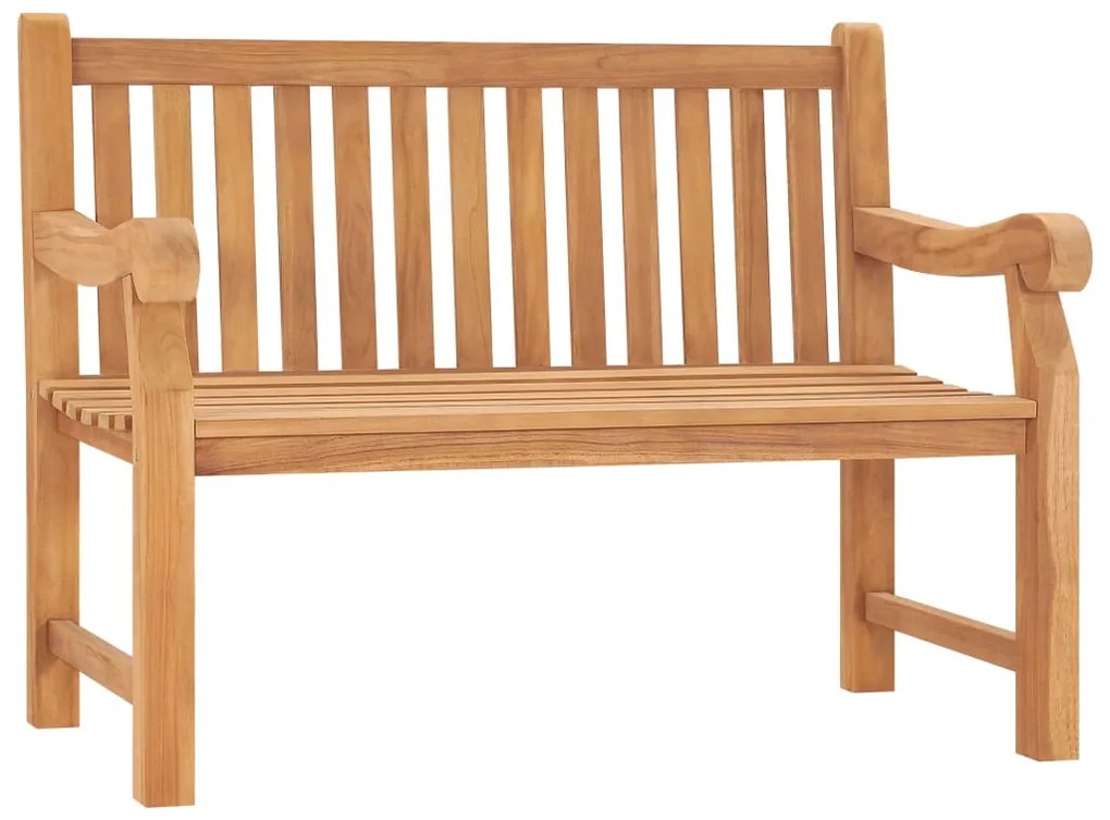 vidaXL Banco de jardim 114 cm madeira de teca maciça
